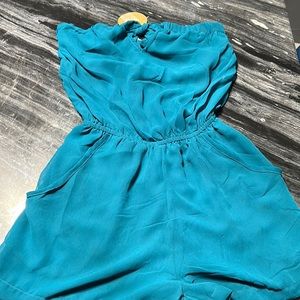 Size small teal romper